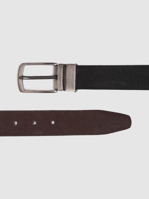 

HIGHLANDER Men Black & Coffee Brown Printed Reversible Belt