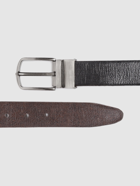 

HIGHLANDER Men Black & Coffee brown Solid Reversible Formal Belt