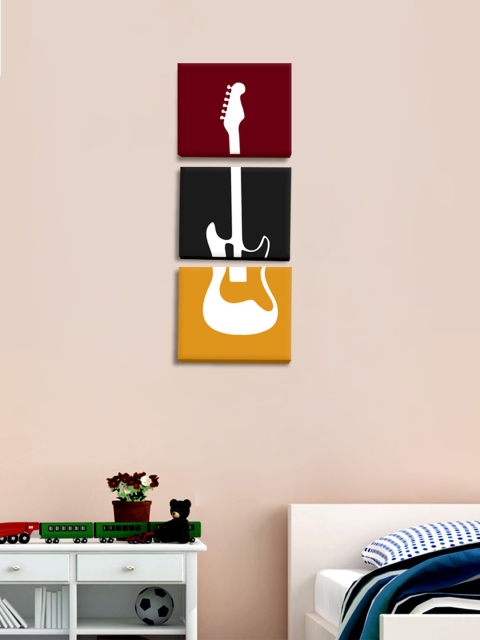 

WALLMANTRA Set Of 3 Printed Framed Wall Art, Multi