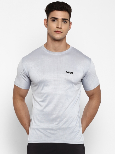 

HPS Sports Men Silver-Toned Running T-shirt