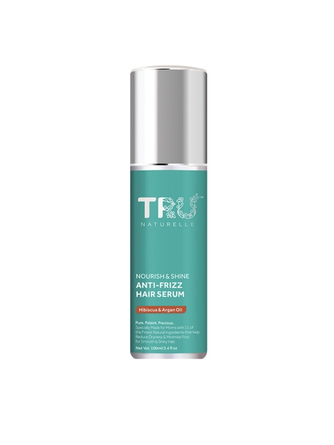 

TRU NATURELLE Nourish & Shine Anti-Frizz Hair Serum with Hibiscus & Argan Oil - 100ml, Green