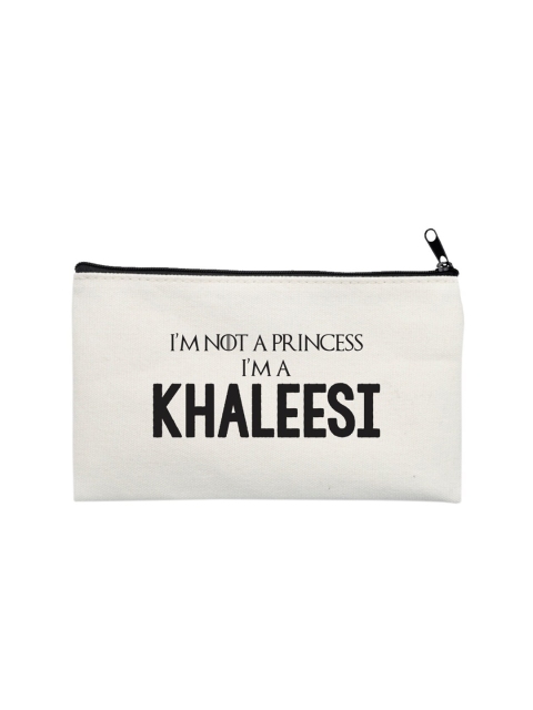 

The Art People Off White & Black Printed Travel Pouch
