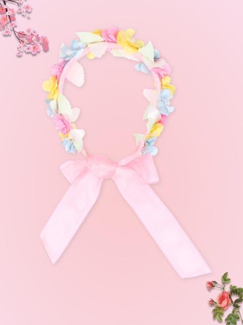 

CUTECUMBER Girls Pink & Blue Embellished Hairband