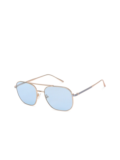

John Jacobs Unisex Blue Lens & Gold-Toned Square Sunglasses with UV Protected Lens 136389