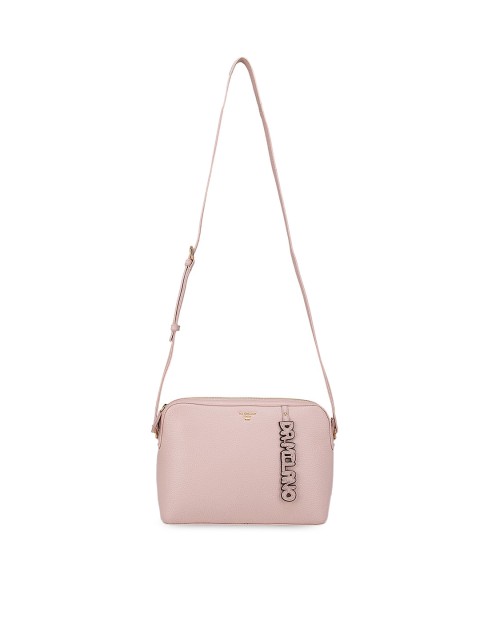 

Da Milano Pink Leather Structured Sling Bag