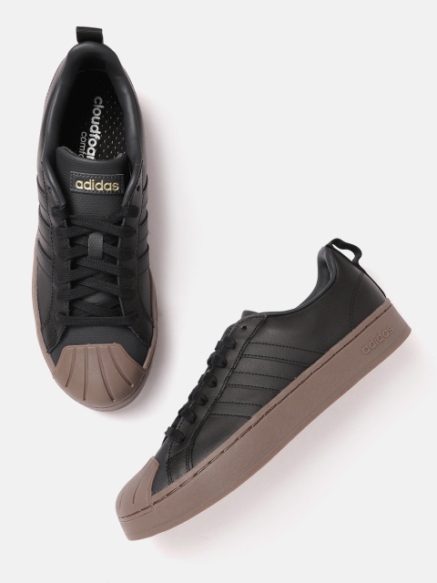 

ADIDAS Men Black Solid Leather Interstellar Sneakers