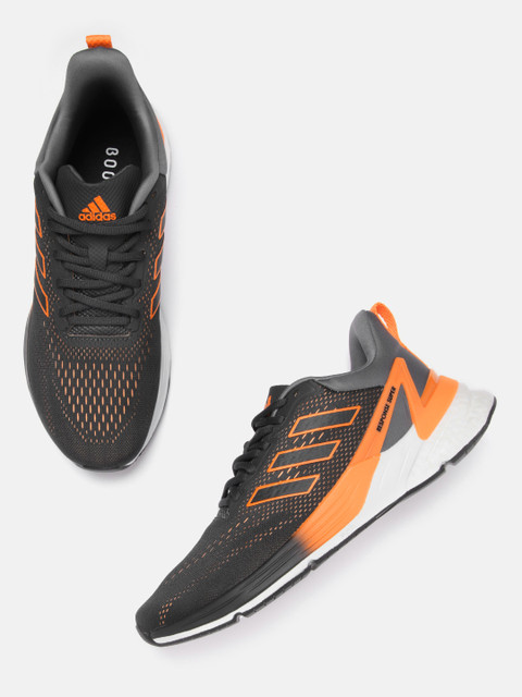 

ADIDAS Men Charcoal Grey & Orange Response Super 2.0 Running Shoes
