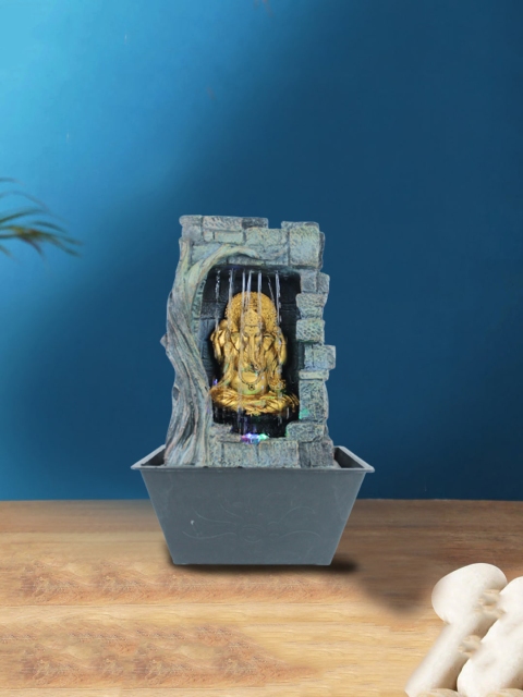 

Wonderland Grey Table top Ganesh Fountain Showpiece