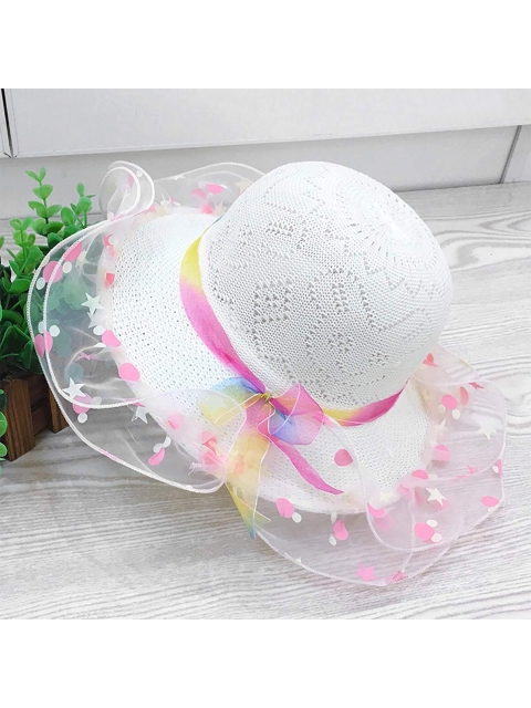 

SYGA Girls White Straw Hat