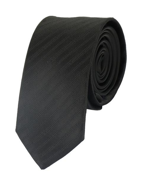 

Alvaro Castagnino Men Black Woven Design Skinny Tie