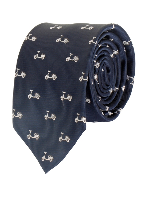 

Alvaro Castagnino Men Blue & White Printed Skinny Tie