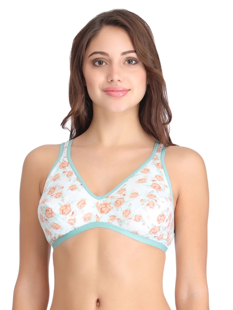 

Clovia Blue Floral Print Full-Coverage Bra BR0828P11