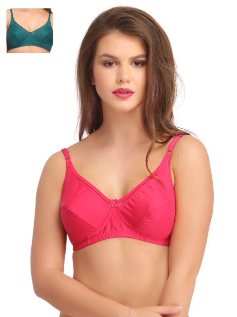 

Clovia Pack of 2 Full-Coverage Bras BRC469C60, Teal