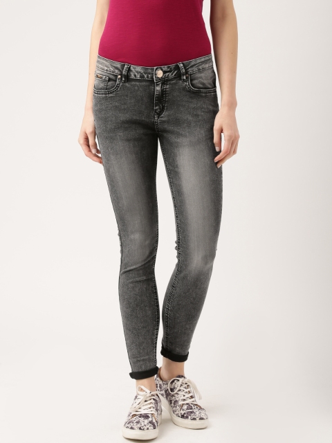 

Ms.Taken by Kriti Sanon Women Charcoal Grey Slim Fit Stretchable Jeans