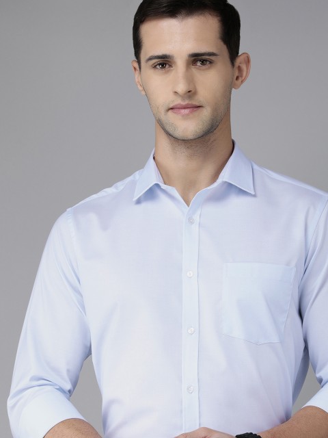 

Park Avenue Men Light Blue Solid Slim Fit Pure Cotton Formal Shirt