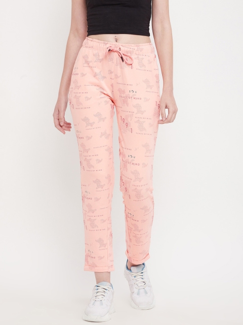 

Octave Women Peach Slim Fit Track Pants