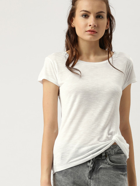 

Ms.Taken by Kriti Sanon Women White Solid Top