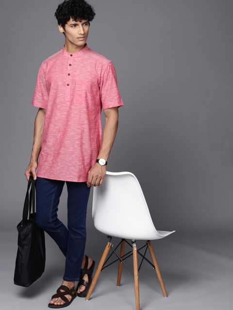 

Fabindia Men Coral Red Kurta
