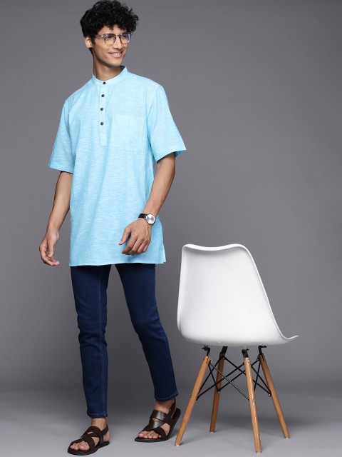 

Fabindia Men Blue Kurta
