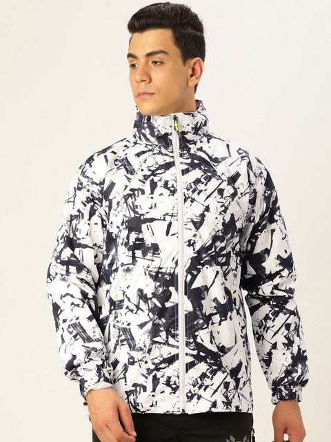 

Sports52 wear Men White & Black Designer Rain Jacket