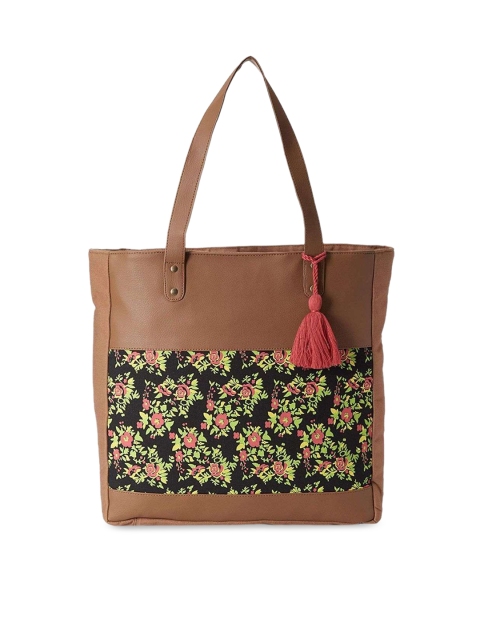 

Kanvas Katha Multicoloured Structured Handheld Bag with Tasselled, Multi