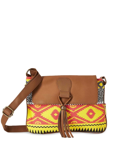 

Kanvas Katha Multicoloured Printed Structured Sling Bag, Multi