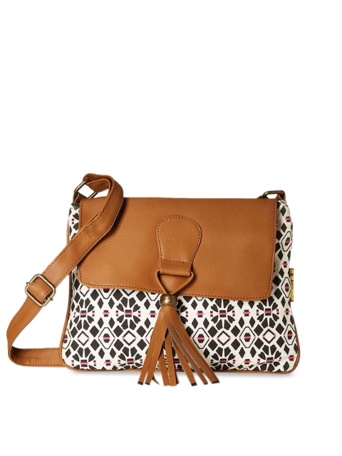 

Kanvas Katha Multicoloured Geometric Bowling Sling Bag with Tasselled, Multi