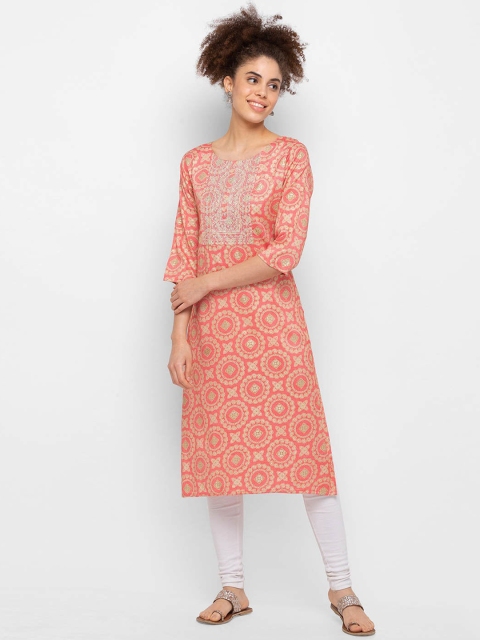 

ZOLA Women Pink Ethnic Motifs Printed Kurta