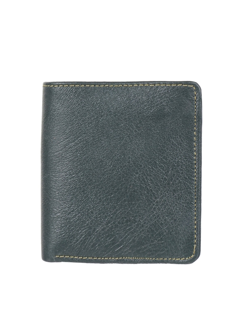 

Swiss Design Men Green Textured Two Fold Leather Wallets