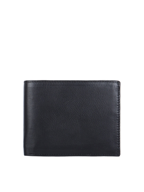 

Swiss Design Men Black Leather Two Fold Wallet