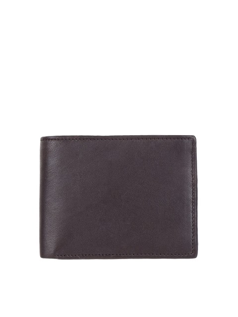 

Swiss Design Men Brown Leather Two Fold Wallet with SIM Card Holder