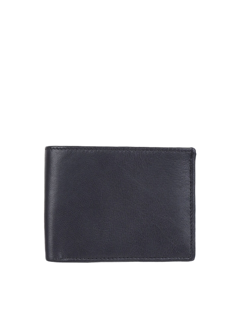 

Swiss Design Men Black Leather Two Fold Wallet