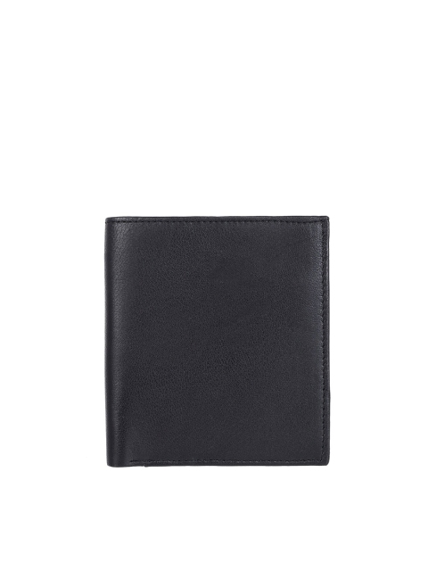 

Swiss Design Men Black Leather Two Fold Wallet