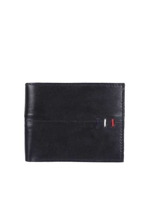 

Swiss Design Men Black Leather Two Fold Wallet