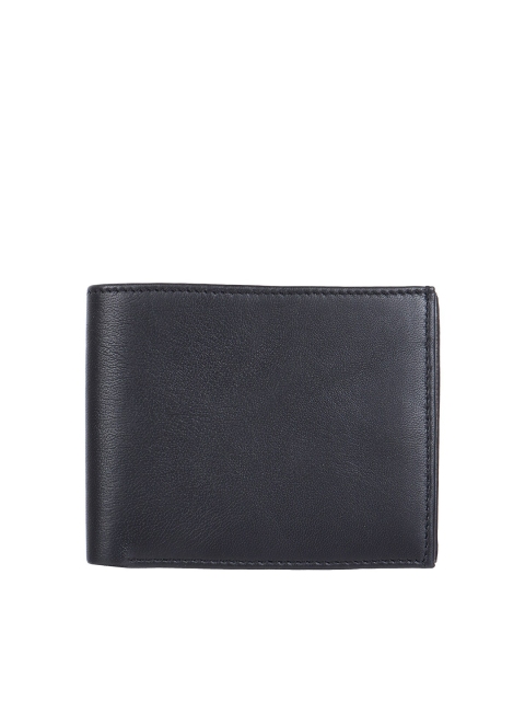 

Swiss Design Men Black Leather Two Fold Wallet