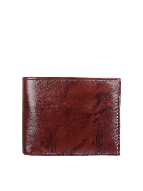 

Swiss Design Men Brown & Tan Leather Two Fold Wallet