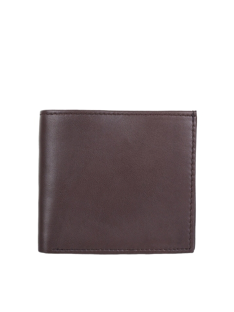 

Swiss Design Men Brown Textured Leather Two Fold Wallet