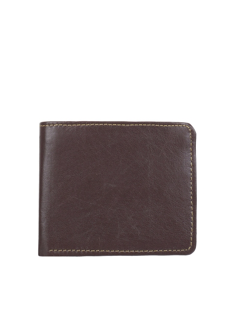 

Swiss Design Men Brown Leather Two Fold Wallet