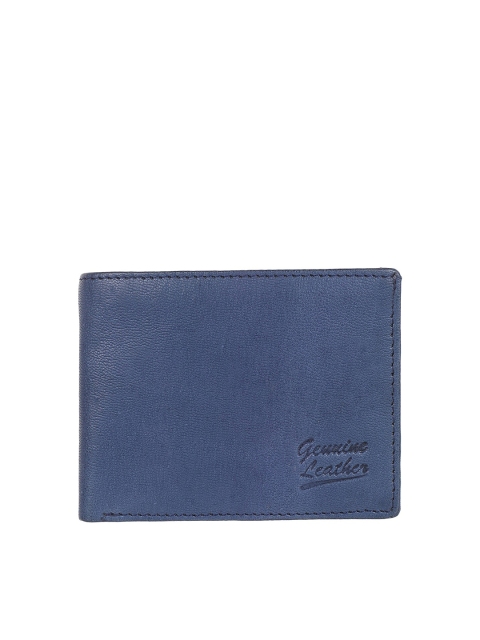 

Swiss Design Men Blue Leather Two Fold Wallet