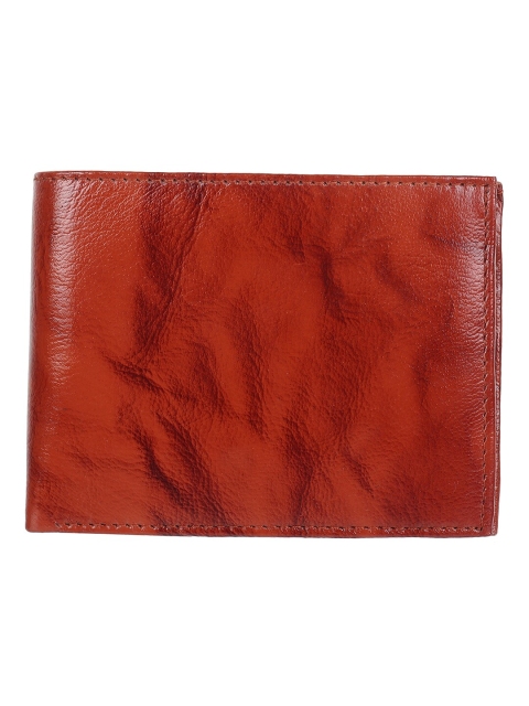 

Swiss Design Men Tan Leather Two Fold Wallet