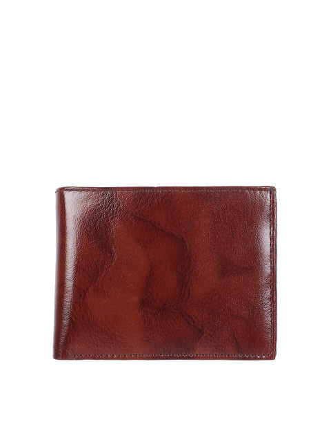 

Swiss Design Men Brown Leather Two Fold Wallet