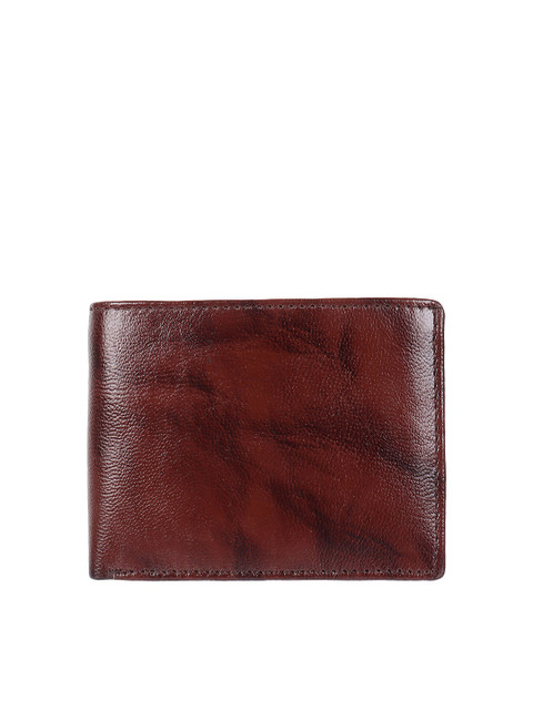 

Swiss Design Men Brown Leather Two Fold Wallet