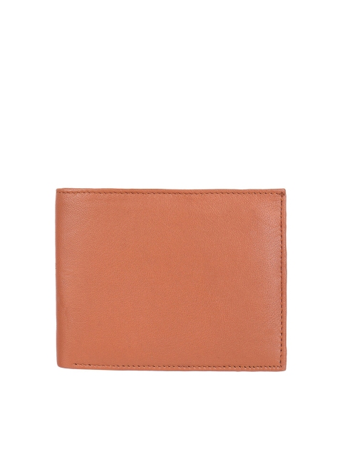 

Swiss Design Men Tan Leather Two Fold Wallet