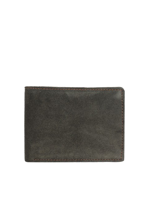 

Swiss Design Men Olive Green Leather Two Fold Wallet
