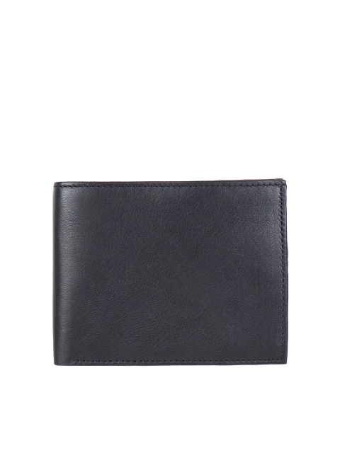 

Swiss Design Men Black Leather Two Fold Wallet