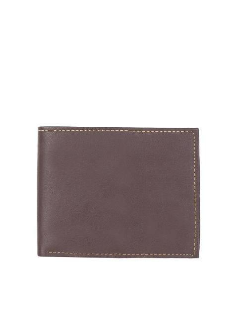 

Swiss Design Men Brown Leather Two Fold Wallet