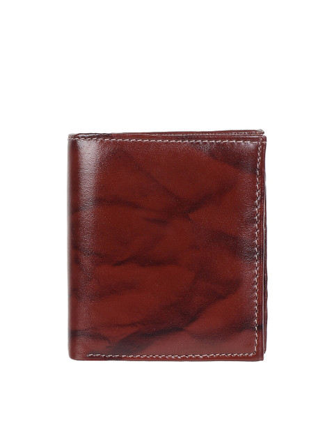 

Swiss Design Men Brown Leather Two Fold Wallet