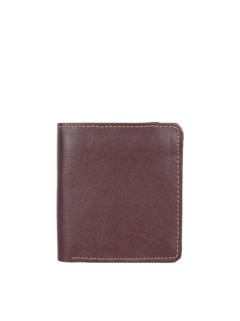 

Swiss Design Men Maroon Leather Two Fold Wallet