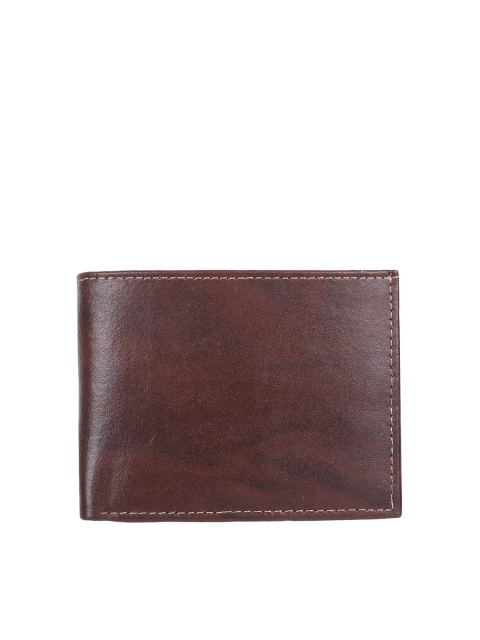 

Swiss Design Men Brown Solid Leather Two Fold Wallet