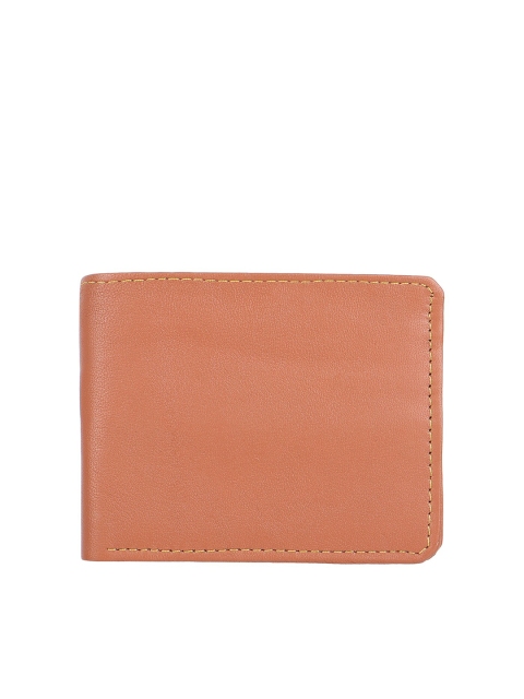 

Swiss Design Men Tan Leather Two Fold Wallet